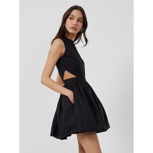 ADELADE ORGANIC POPLIN CUTOUT DRESS